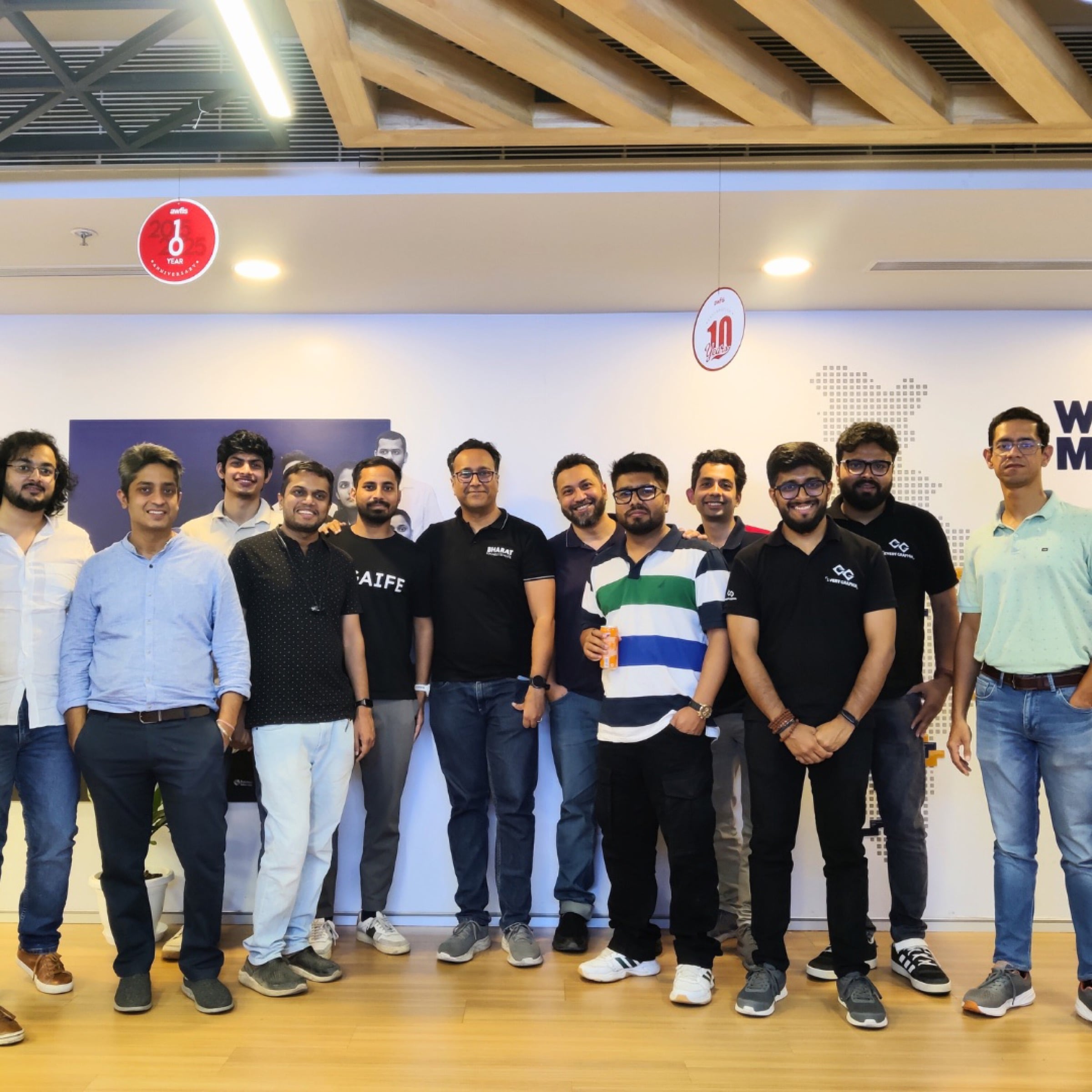 Founders gathered for a group photo at a TrueAlpha event
